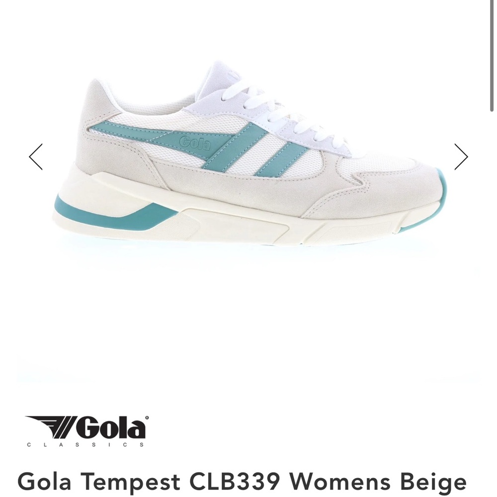 Gola Women's Tempest in Cream and Green - Picture 5 of 7